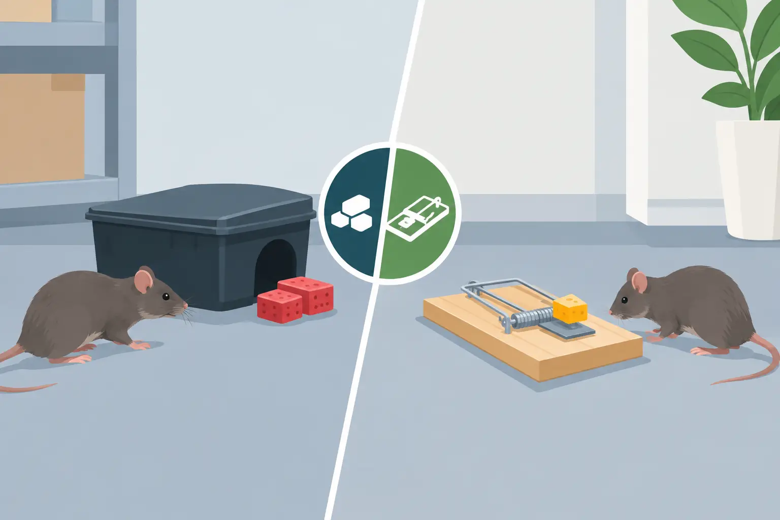 Rodent Baiting Versus Trapping Compared